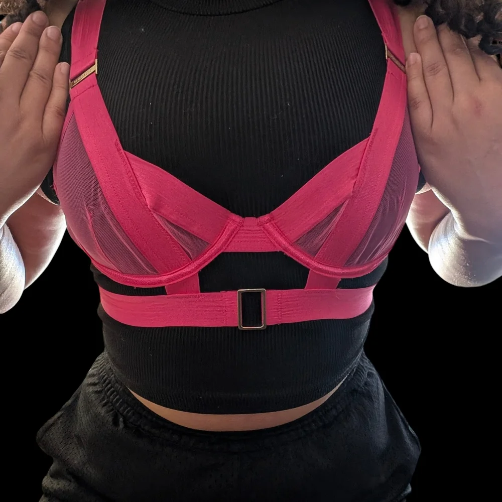 Bluebella x Victoria's Secret Hot Pink Sheer Bra - Picture 3 of 5